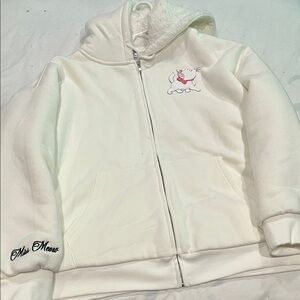 Disney White Hoodie Jacket with Graphic